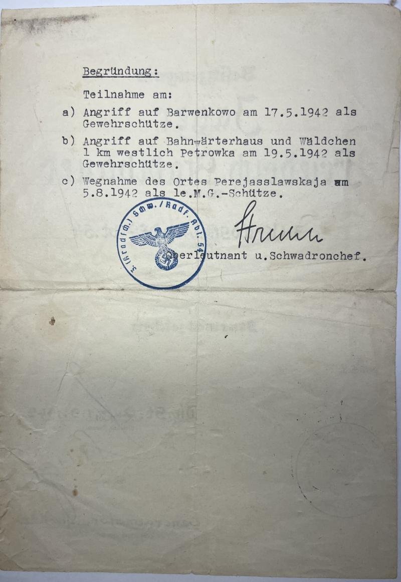 Citation set - WH (Heer) - 1.Geb.Div. - Stadlbauer — image 3