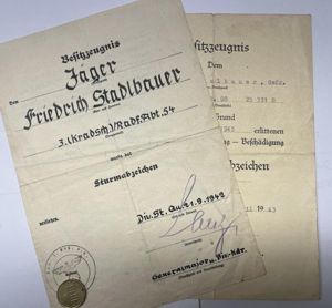 Citation set - WH (Heer) - 1.Geb.Div. - Stadlbauer