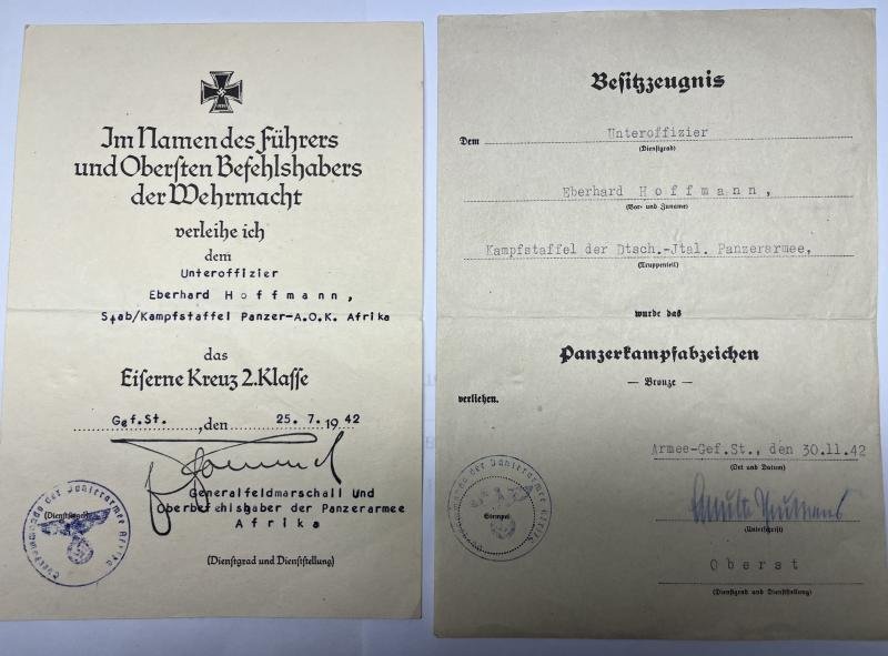 Soldbuch/citations/photoalbum - DAK - Hoffmann — image 2