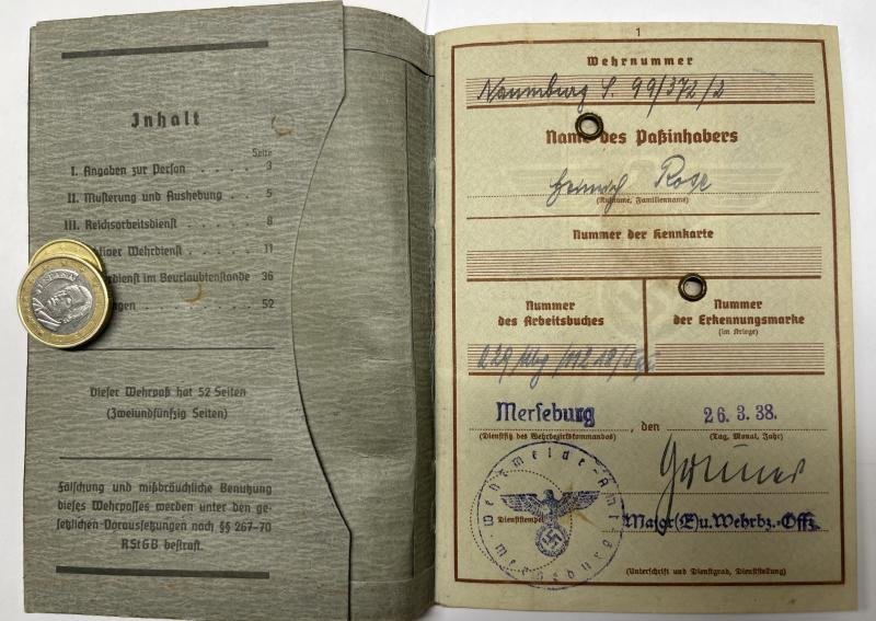 Wehrpass - WH (Heer) - 'Volkssturm' - Rose — image 4