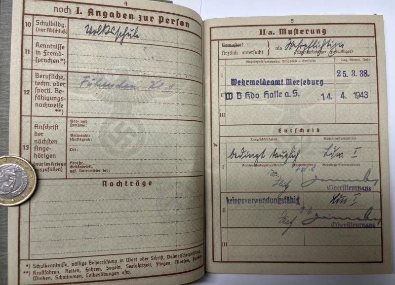 Wehrpass - WH (Heer) - 'Volkssturm' - Rose — image 6