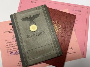 Wehrpass - WH (Heer) - 'Volkssturm' - Rose