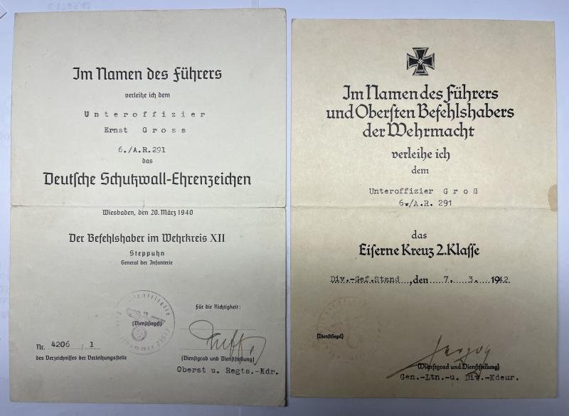 Citation grouping - WH (Heer) - 291.Inf.Div. - Gross — image 2