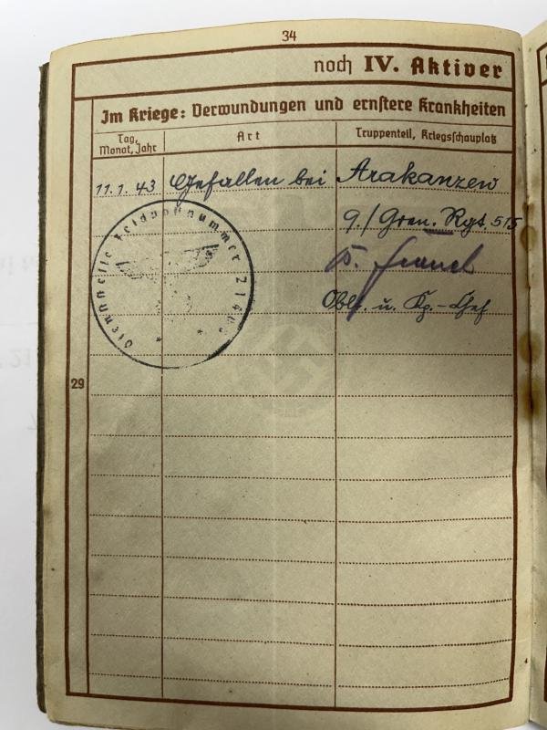 Wehrpass - WH (Heer) - 294 inf.Div.(mot) - Vogl — image 10