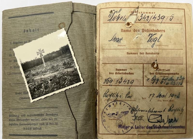 Wehrpass - WH (Heer) - 294 inf.Div.(mot) - Vogl — image 3