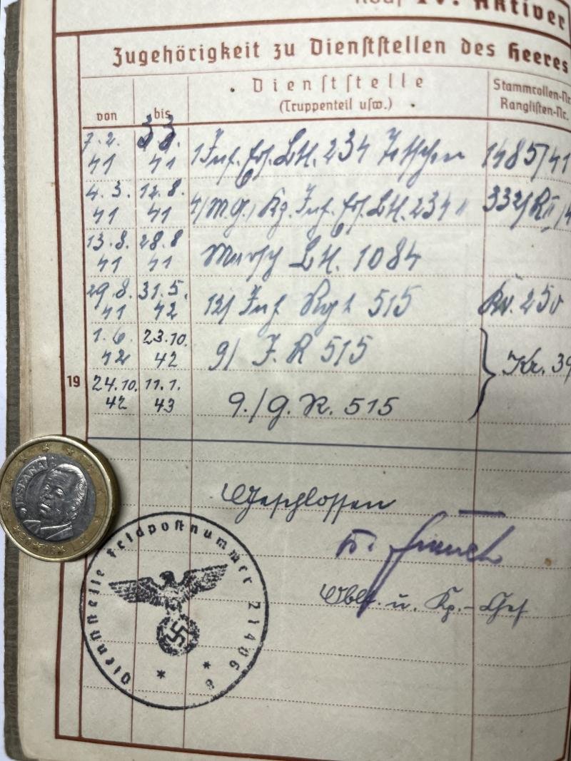 Wehrpass - WH (Heer) - 294 inf.Div.(mot) - Vogl — image 5