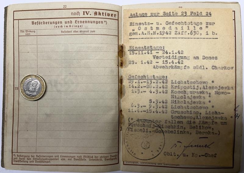 Wehrpass - WH (Heer) - 294 inf.Div.(mot) - Vogl — image 7