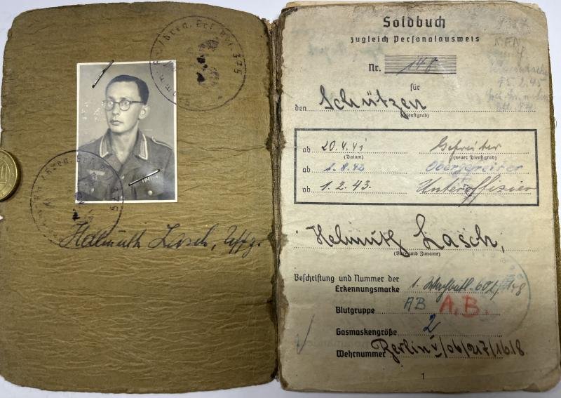 Soldbuch WH (Heer) - 221.Inf.Div./454.Sich.Div. - Lasch — image 2