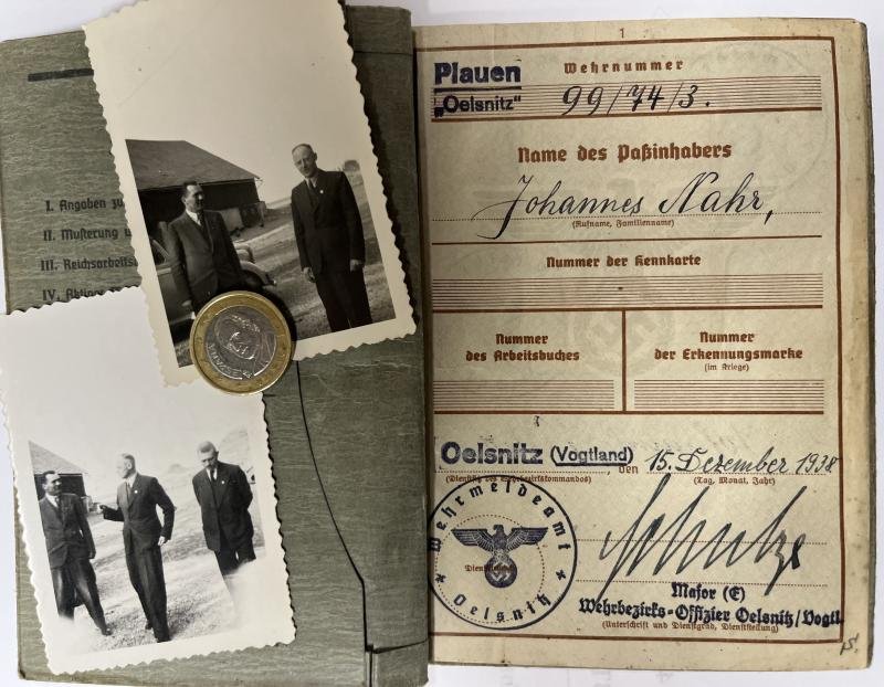 Wehrpass - 'Algemeine-SS' - Nahr — image 2