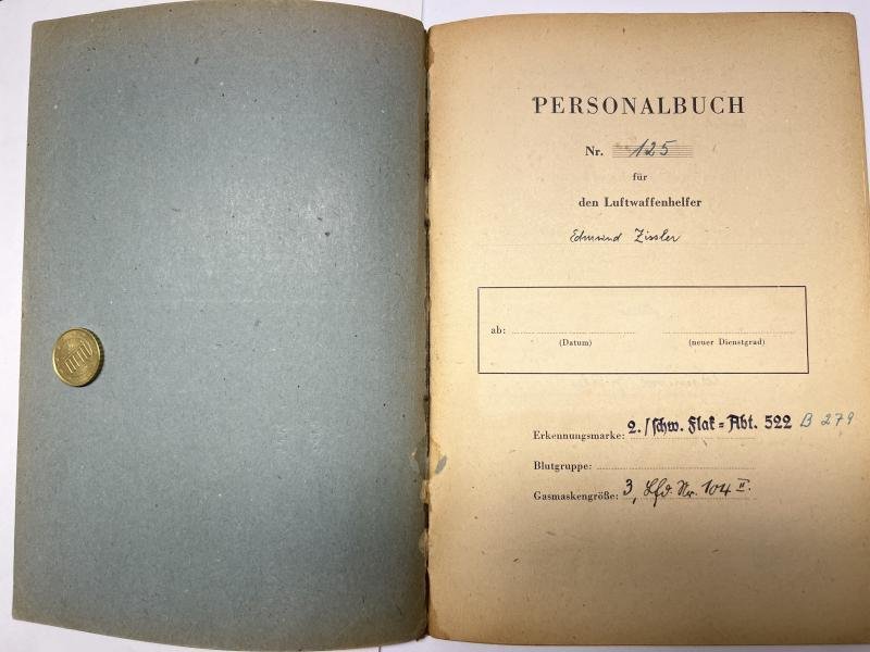 'Personalbuch'/'Personalausweis' - 'Luftwaffe-Helfer' - Zissler — image 5