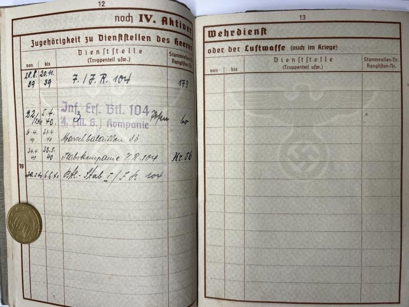 Wehrpass - WH (Heer) - 33.Inf.Div. - Zimmer — image 5