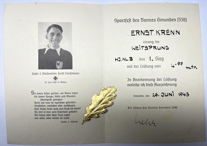 HY 'Luftwaffenhelfer' citation grouping - Flak Abt.805 - Krenn — image 4