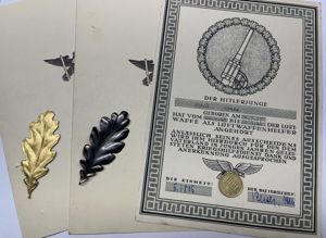 HY 'Luftwaffenhelfer' citation grouping - Flak Abt.805 - Krenn