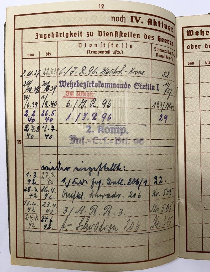 Wehrpass - WH (Heer) - 206.Inf.Div. - Nagel — image 4