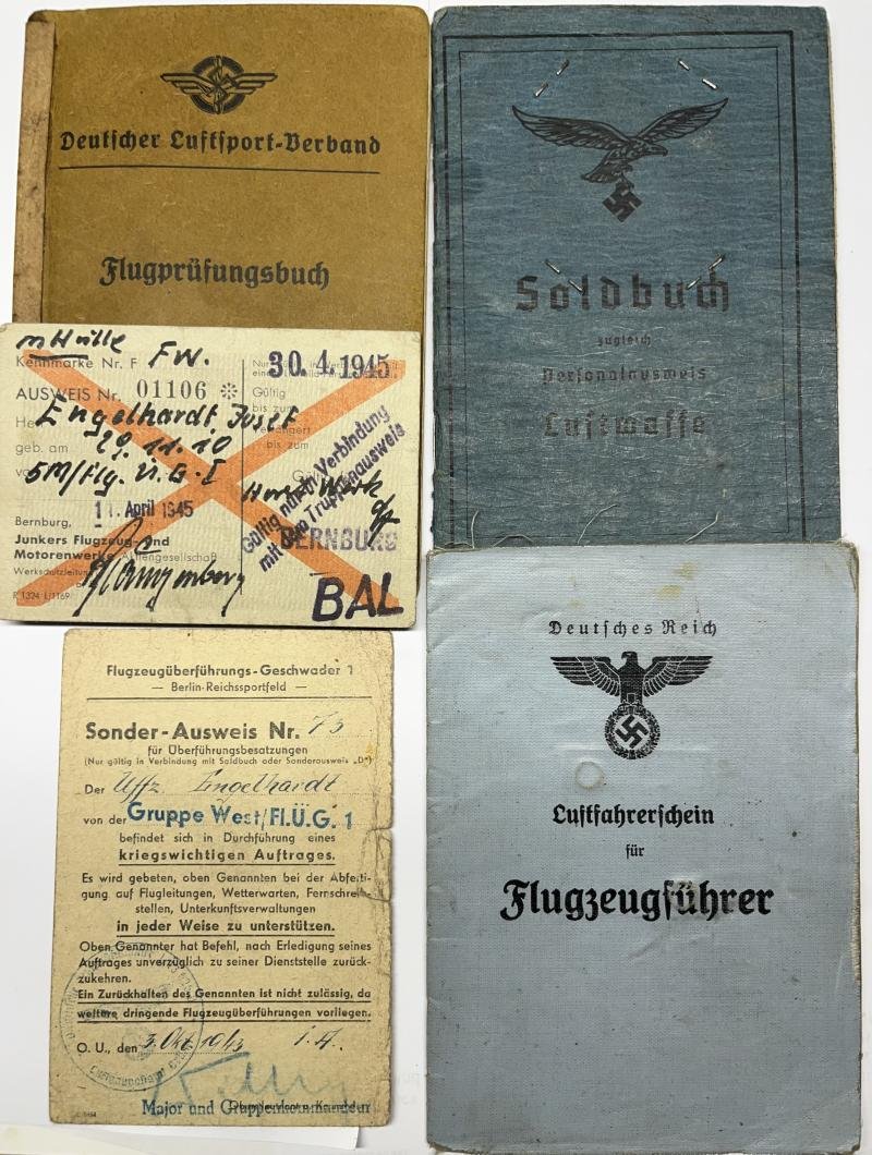Soldbuch/citation grouping - Luftwaffe - 'Flugzeug Überführungsgeschwader 1' - Engelhardt — image 3
