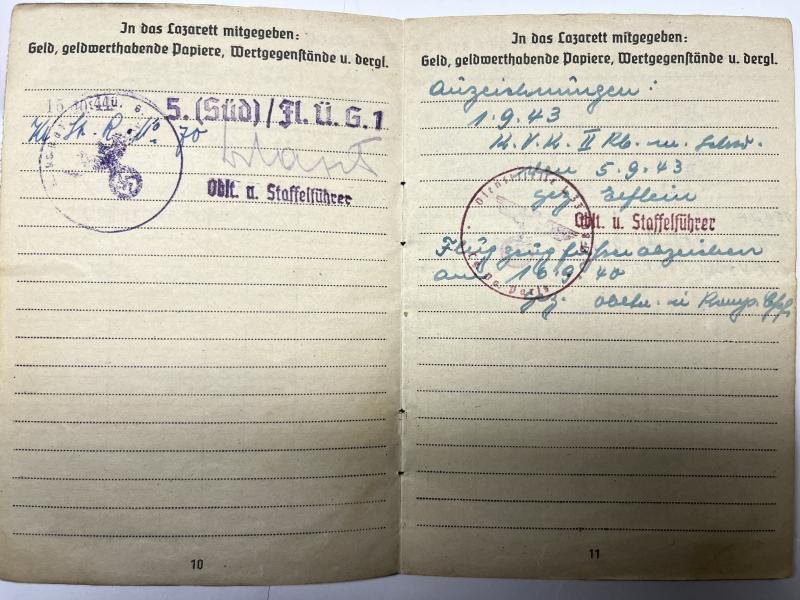 Soldbuch/citation grouping - Luftwaffe - 'Flugzeug Überführungsgeschwader 1' - Engelhardt — image 6