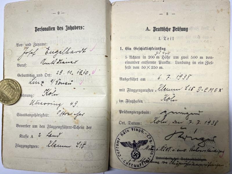 Soldbuch/citation grouping - Luftwaffe - 'Flugzeug Überführungsgeschwader 1' - Engelhardt — image 9