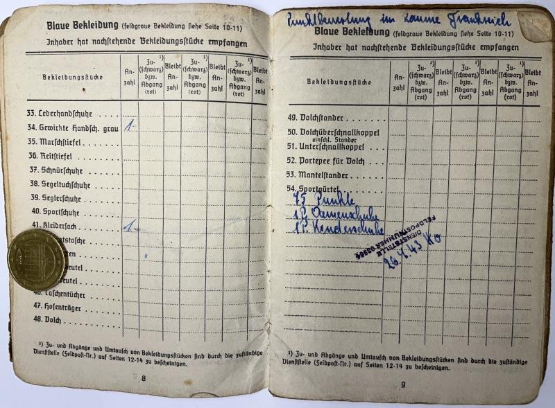 Soldbuch - KM - France/Belgium - Porep — image 4