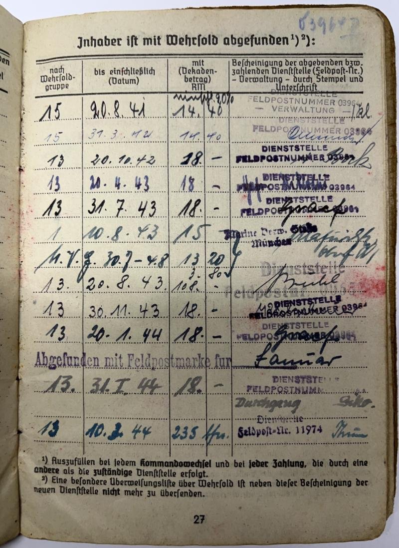 Soldbuch - KM - France/Belgium - Porep — image 8