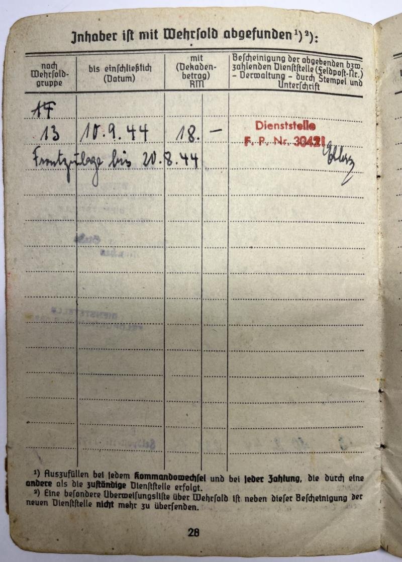 Soldbuch - KM - France/Belgium - Porep — image 9