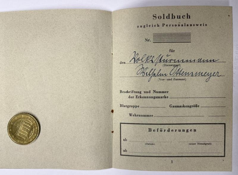 Soldbuch - 'Deutscher Volkssturm' - Ottensmeyer — image 4