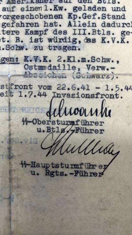 'Waffen-SS' citation set - Pz.Gren.Rgt.38 / 17.SS-Pz.Gren.Div.'Götz von Berlichingen' - Ballnus — image 5