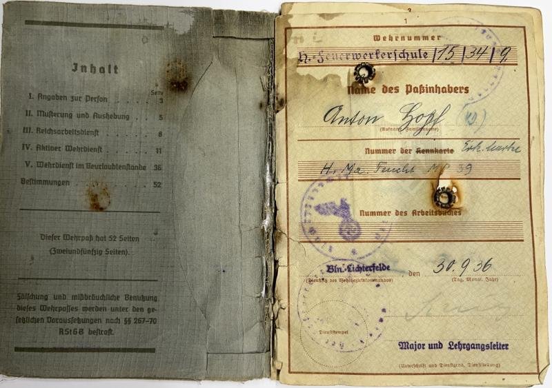 Wehrpass - WH (Heer) - Africa/ 9.Inf.Div. - Hopf — image 2