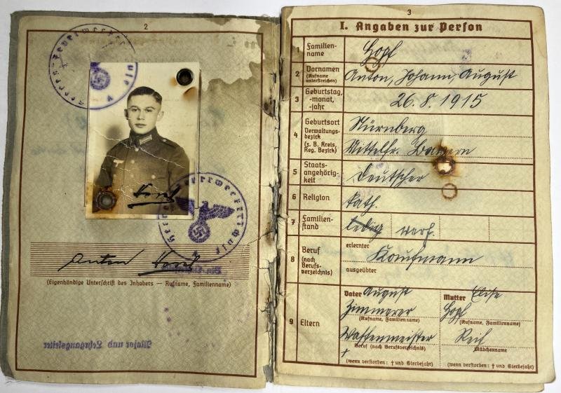 Wehrpass - WH (Heer) - Africa/ 9.Inf.Div. - Hopf — image 3