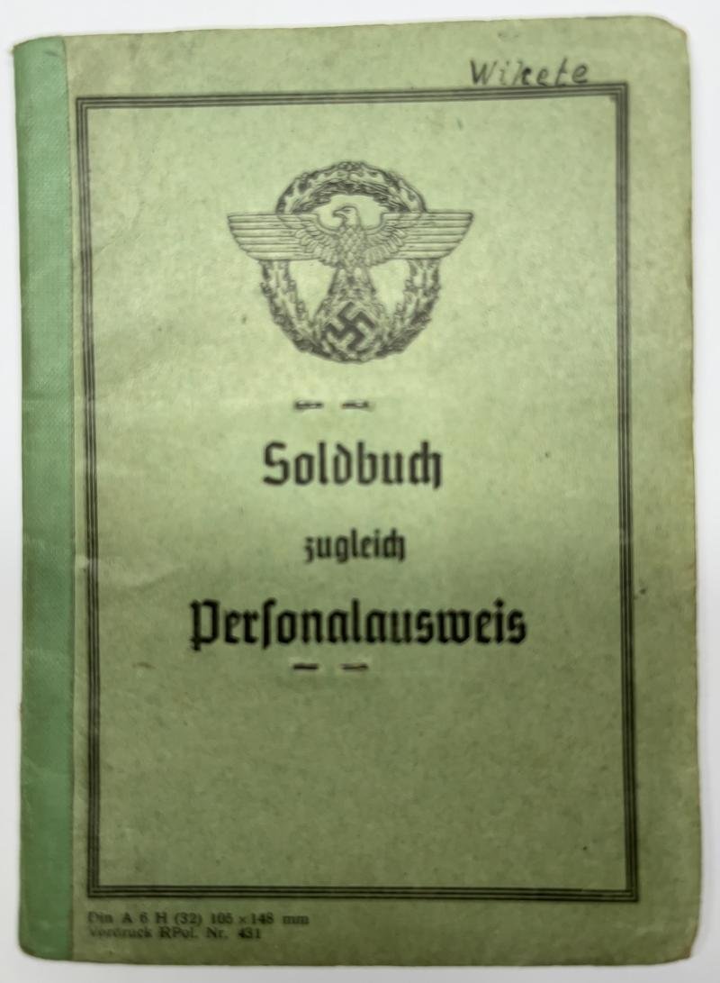 Soldbuch - 'Polizei' / 'Waffen-SS' - Pol.Rgt.4 - Wikete — image 3