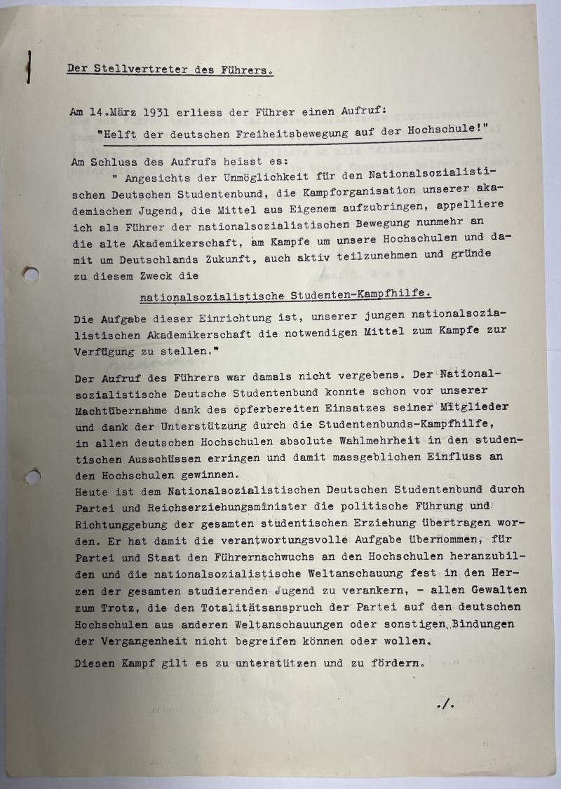 NSDAP - 'Anordnung' (arrangement/order) - Hess — image 3