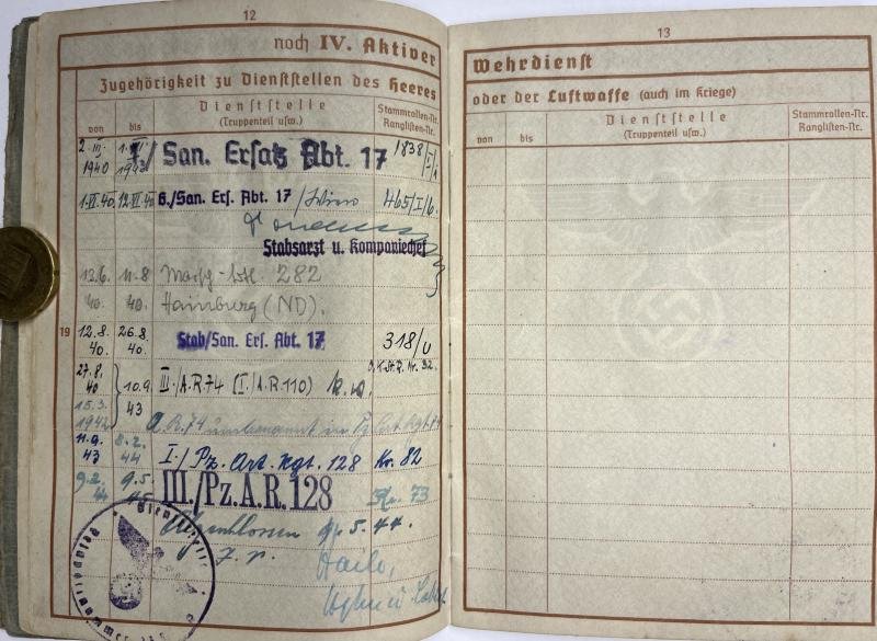 Wehrpass/citation grouping - WH (Heer) - 2.Pz.Div./23.Pz.Div. - Teufl — image 4