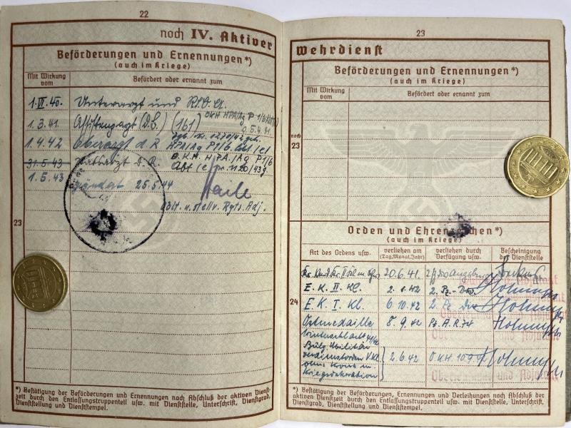 Wehrpass/citation grouping - WH (Heer) - 2.Pz.Div./23.Pz.Div. - Teufl — image 5