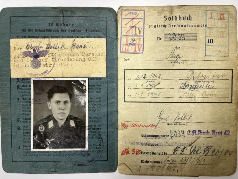 Soldbuch - Luftwaffe - 21.Fschj.Div. - Pollik — image 2