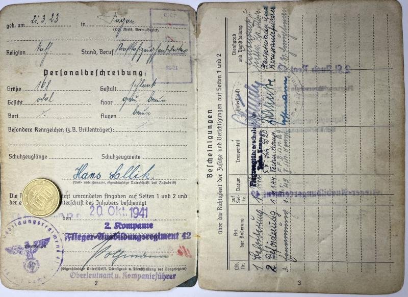 Soldbuch - Luftwaffe - 21.Fschj.Div. - Pollik — image 3