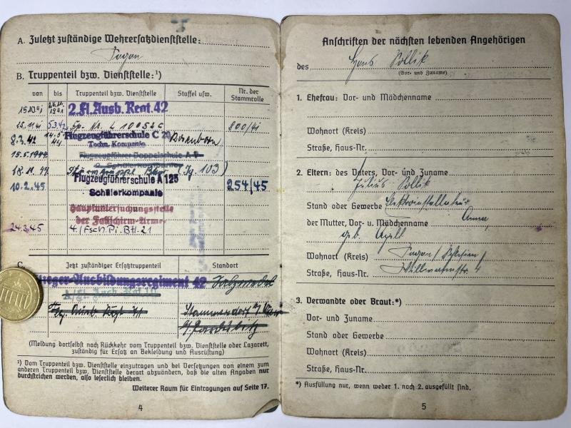 Soldbuch - Luftwaffe - 21.Fschj.Div. - Pollik — image 4