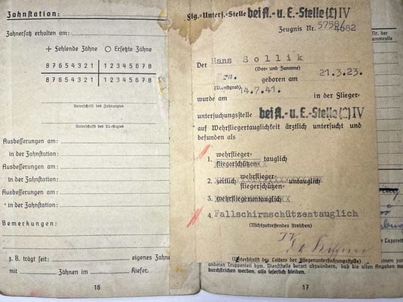 Soldbuch - Luftwaffe - 21.Fschj.Div. - Pollik — image 7