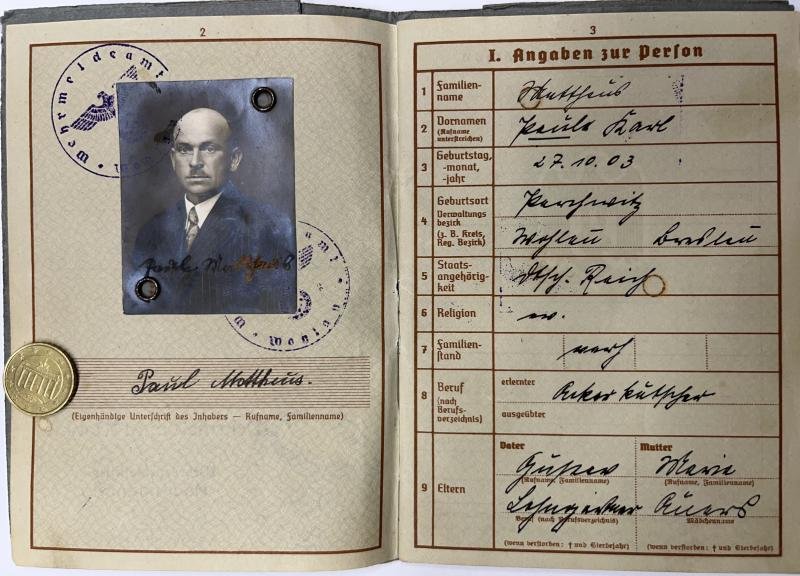 Wehrpass - WH (Heer) - 11.Inf.Div. - Mottheüs — image 3