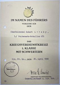 Citation - WH (Heer) - 117.Jäger Div. - Lonsky