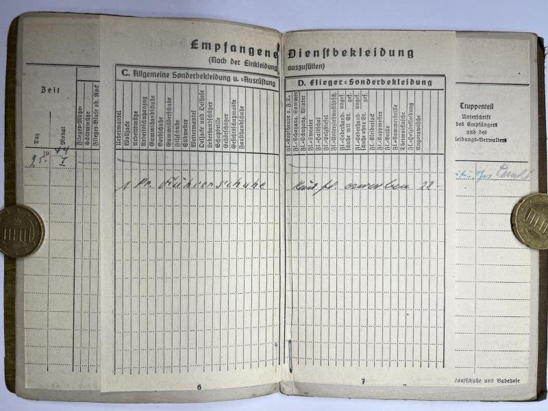 Soldbuch/I.D. - WH (Heer) - Fliegerhorstkomp.16/VII/ Bauleitung Tempelhof - Persch — image 7