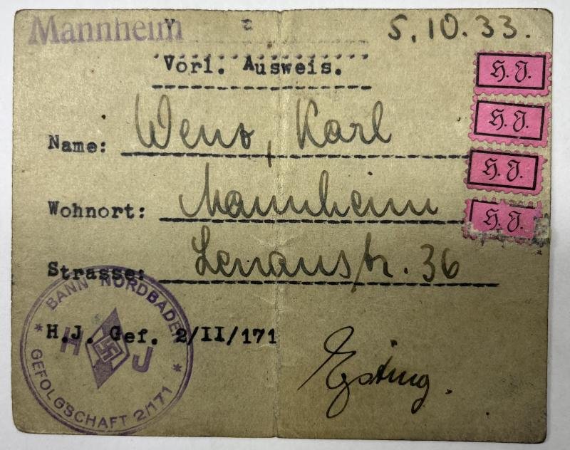 'HJ' (Hitleryouth) - 'DJ' grouping - Wenz — image 2