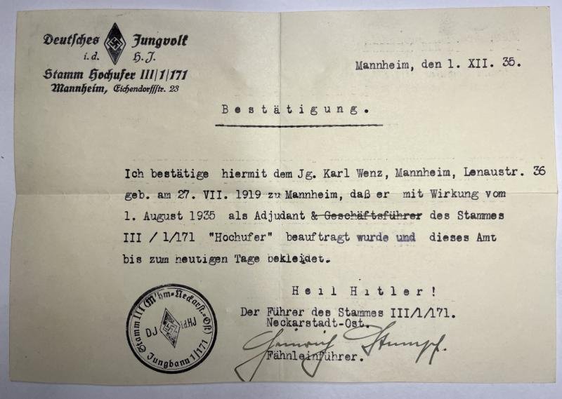 'HJ' (Hitleryouth) - 'DJ' grouping - Wenz — image 5