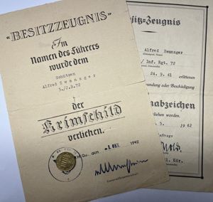 Citation set - WH (Heer) - 46.Inf.Div. - Zwanzger
