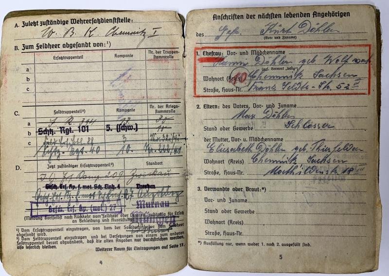 Soldbuch/'EKM' WH (Heer) - 11Pz.Div. - Döhler — image 4