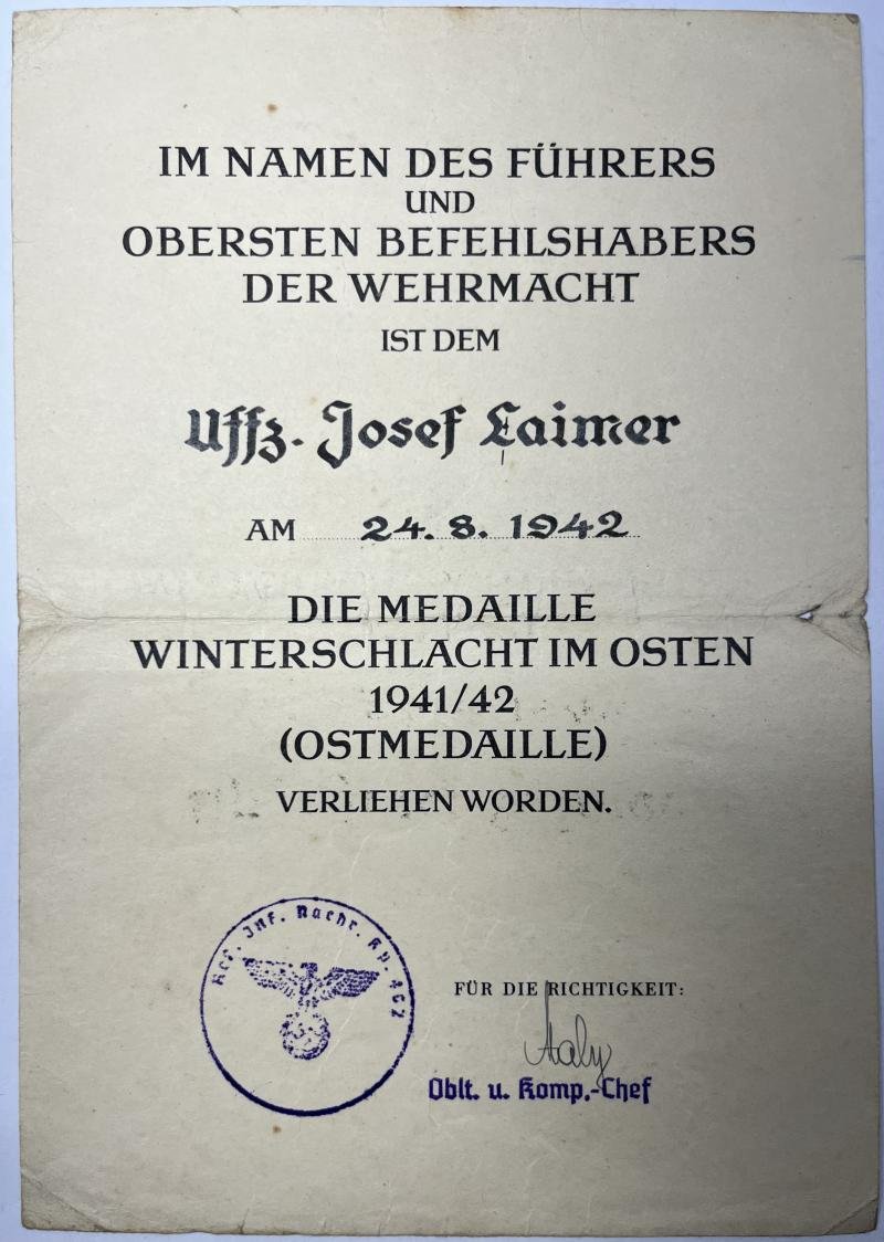 Citation/photos - WH (Heer) - Res.Inf.Nachrichten Kp.402 - Laimer — image 2