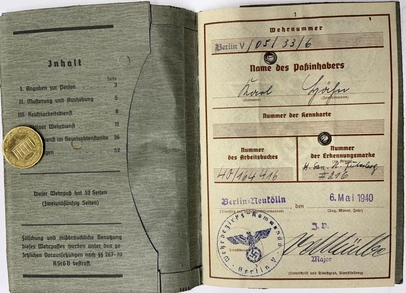 Wehrpass / photos - WH (Heer) - Stug.Abt.203 - Hälm — image 3