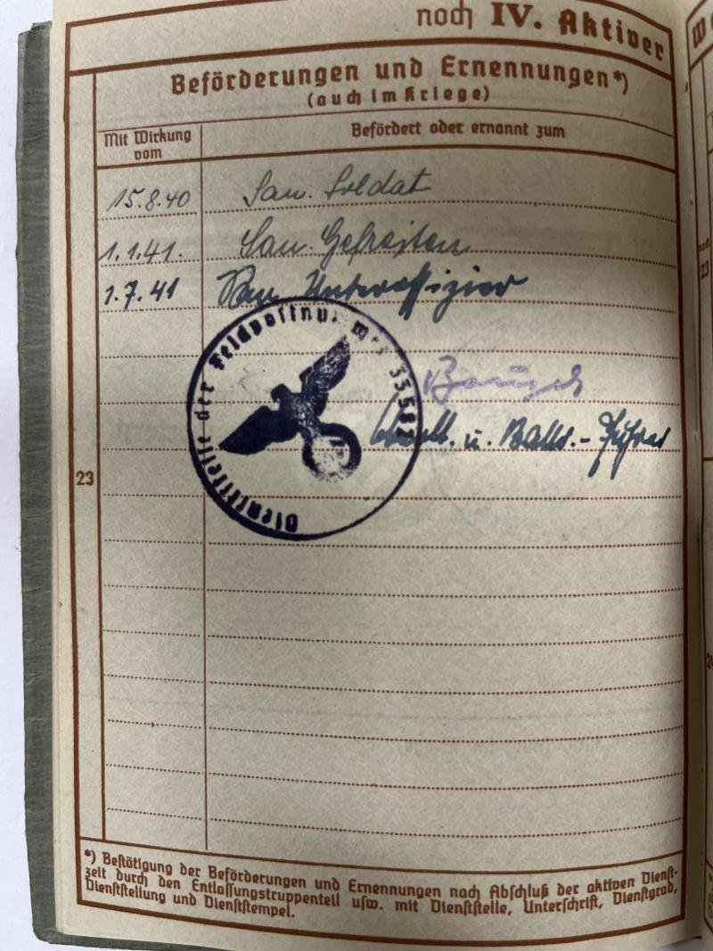 Wehrpass / photos - WH (Heer) - Stug.Abt.203 - Hälm — image 7