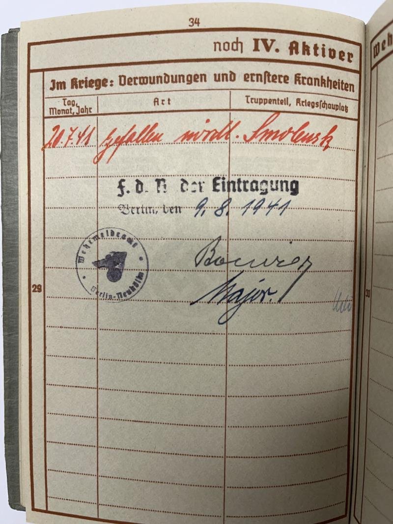 Wehrpass / photos - WH (Heer) - Stug.Abt.203 - Hälm — image 9