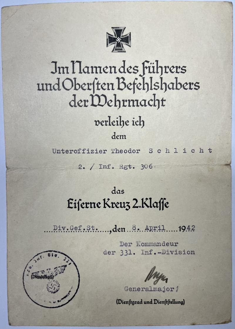 Citation - WH (Heer) - 331.Inf.Div. - Schlicht — image 2