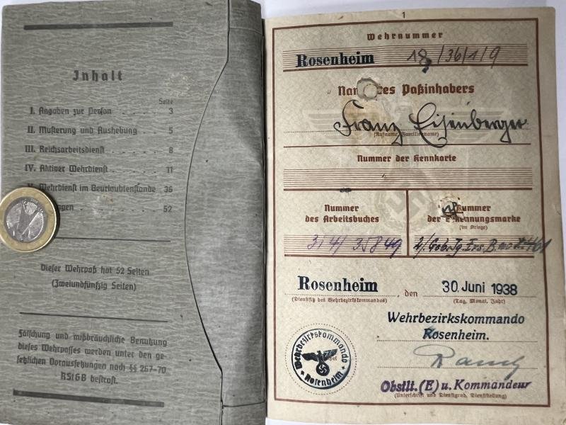 Wehrpass - WH (Heer) - 57.Inf.Div. - Eisenberger — image 3