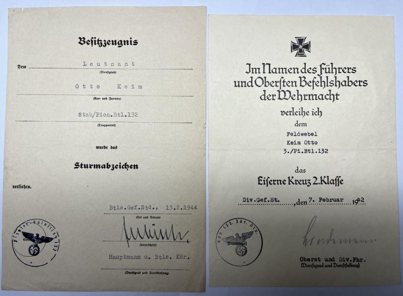 Citation grouping - WH (Heer) - 132.Inf.Div. - Keim — image 2